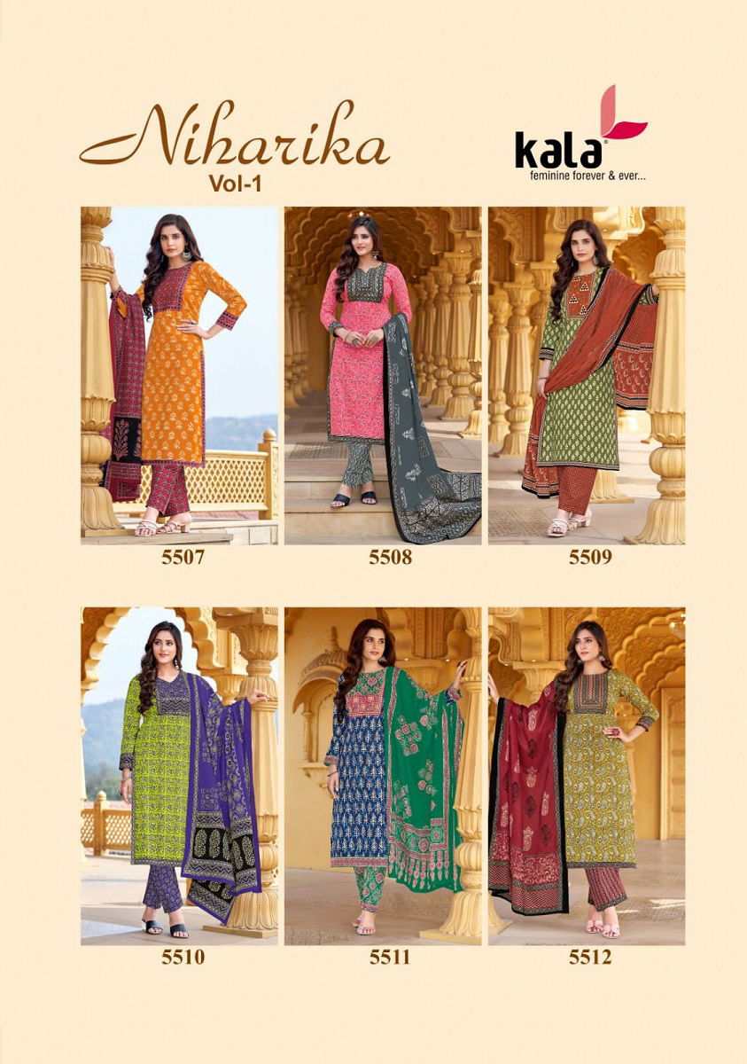 Kala Niharika Vol 1 Printed Cotton Dress Material Catalog
